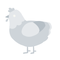 A mist chicken with a head pattern