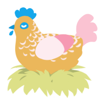 A honey and rose chicken with a half-lace pattern