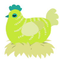 A lime and lemon chicken with a half-bar pattern