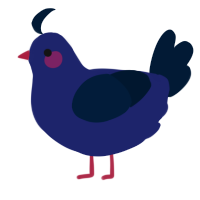 A navy and tumblr chicken