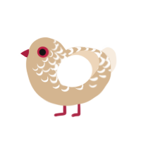 (unnamed), a beige and cream chicken with a half-lace pattern