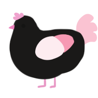 A sable and rose chicken