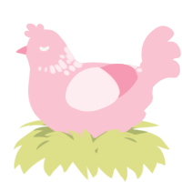 A rose chicken with a neck-speckle pattern