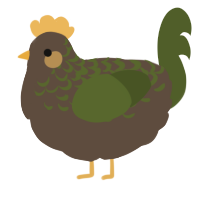 A bark and olive chicken with a half-lace pattern
