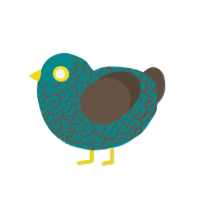 GetInto Hypnosis Mic, a teal and bark chicken with a double-lace pattern