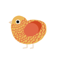 GetInto Hypnosis Mic, a honey and vermilion chicken with a lace pattern