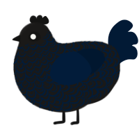 A sable and tumblr chicken with a double-lace pattern