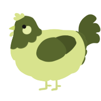 A lemon and olive chicken with a head pattern