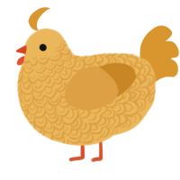 A honey and orange chicken with a double-lace pattern