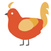 A vermilion and honey chicken