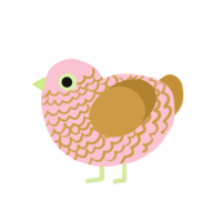 Botany, a rose and gold chicken with a lace pattern