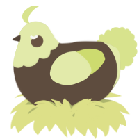 A bark and lemon chicken with a head pattern