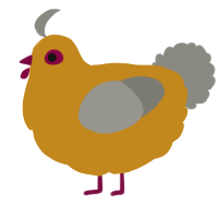 A ochre and ash chicken
