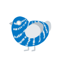 Articuno, a sapphire and mist chicken with a bar pattern