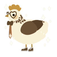 A cream and bark chicken with a neck-speckle pattern