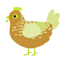A gold and lemon chicken with a half-lace pattern