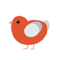 lava baby 3, a vermilion and mist chicken