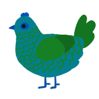 Alban Hefin, a sea and leaf chicken with a lace pattern