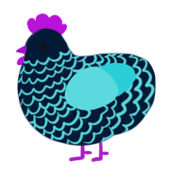 Mirror Glaze, a tumblr and aqua chicken with a lace pattern