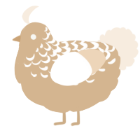 A beige and cream chicken with a half-lace pattern