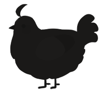 A sable chicken