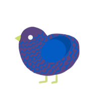 Dark Radiation, a overcast and ultramarine chicken with a lace pattern