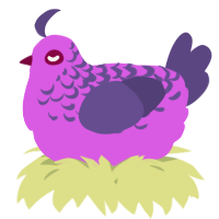 A orchid and overcast chicken with a half-lace pattern