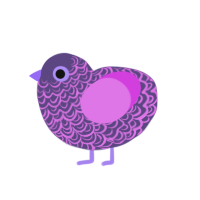 (unnamed), a overcast and orchid chicken with a double-lace pattern