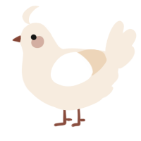 A cream chicken