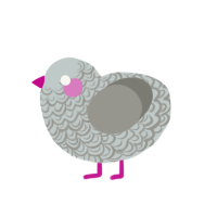 (unnamed), a silver and ash chicken with a double-lace pattern