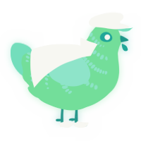A spring and mint chicken with a half-bar pattern