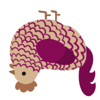 A beige and wine chicken with a lace pattern