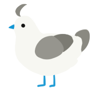 A white and ash chicken