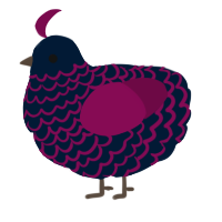 A tumblr and wine chicken with a lace pattern
