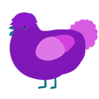 A violet and orchid chicken