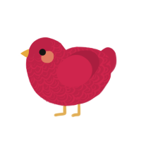 cranberry cider, a crimson chicken with a double-lace pattern