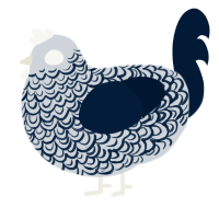 A mist and tumblr chicken with a double-lace pattern