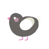 Envi, a grey and white chicken