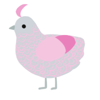 A mist and pink chicken with a double-lace pattern