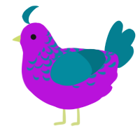 A amethyst and sea chicken with a half-lace pattern