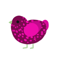 Raspberry, a wine and fuchsia chicken with a speckle pattern