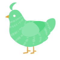 A spring chicken with a bar pattern