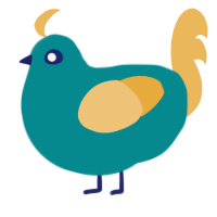 A teal and honey chicken