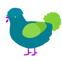 A sea and grass chicken