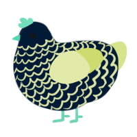 A tumblr and lemon chicken with a lace pattern