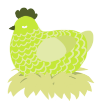 A lime and lemon chicken with a lace pattern