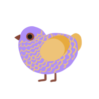 (unnamed), a lilac and honey chicken with a lace pattern