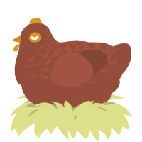 A russet chicken with a half-lace pattern