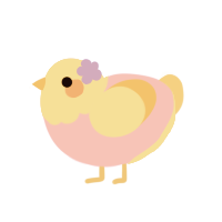 A pink and honey chicken with a head pattern