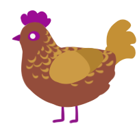 A russet and gold chicken with a half-lace pattern